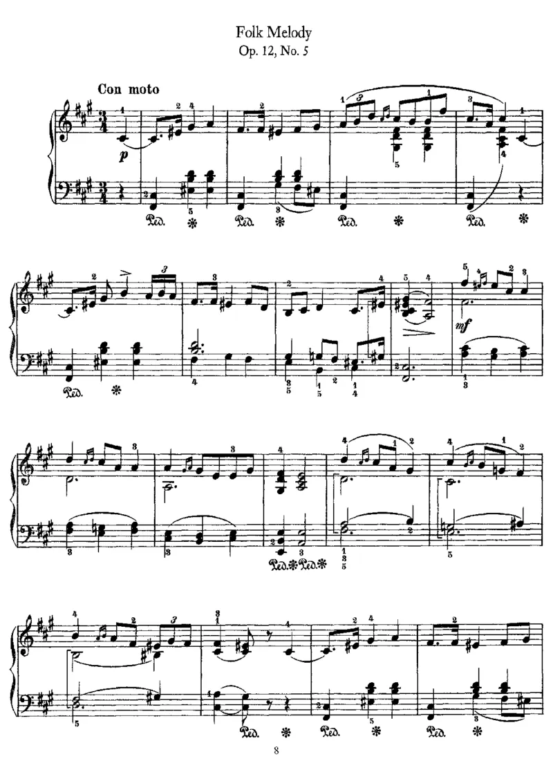 LyricPieces,Op12_一万首著名钢琴曲谱哈农贝多芬合集视频教学电子版高清无水印可打印_1古典钢琴知名音乐家谱_格里格钢琴谱全集_LyricPieces