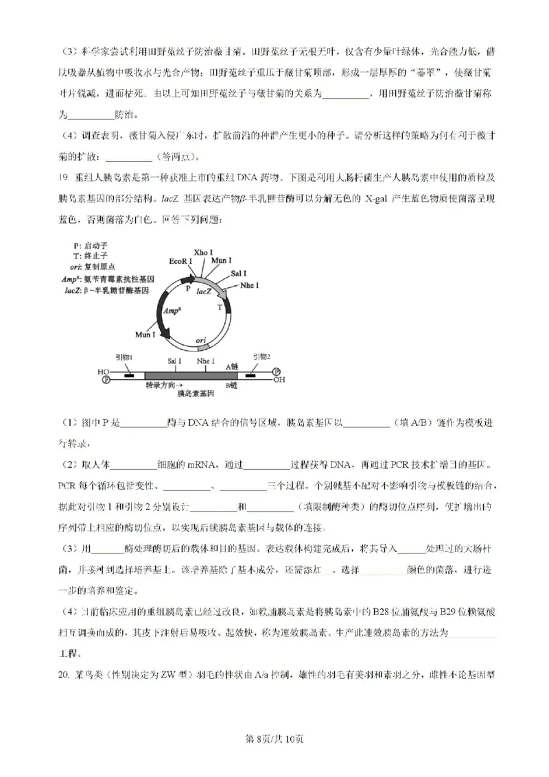 广东省四校（华附、省实、广雅、深中）2023-2024学年高二下学期期末联考生物试题（含解析）_2024-2025高二（7-7月题库）_2024年07月试卷