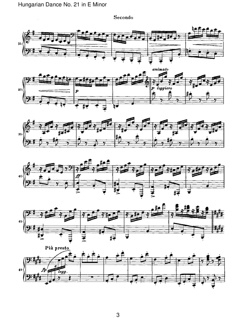 HungarianDanceNo.21inEMinor_一万首著名钢琴曲谱哈农贝多芬合集视频教学电子版高清无水印可打印_1古典钢琴知名音乐家谱_勃拉姆斯钢琴谱全集_VI.PianoWorksforFourHands