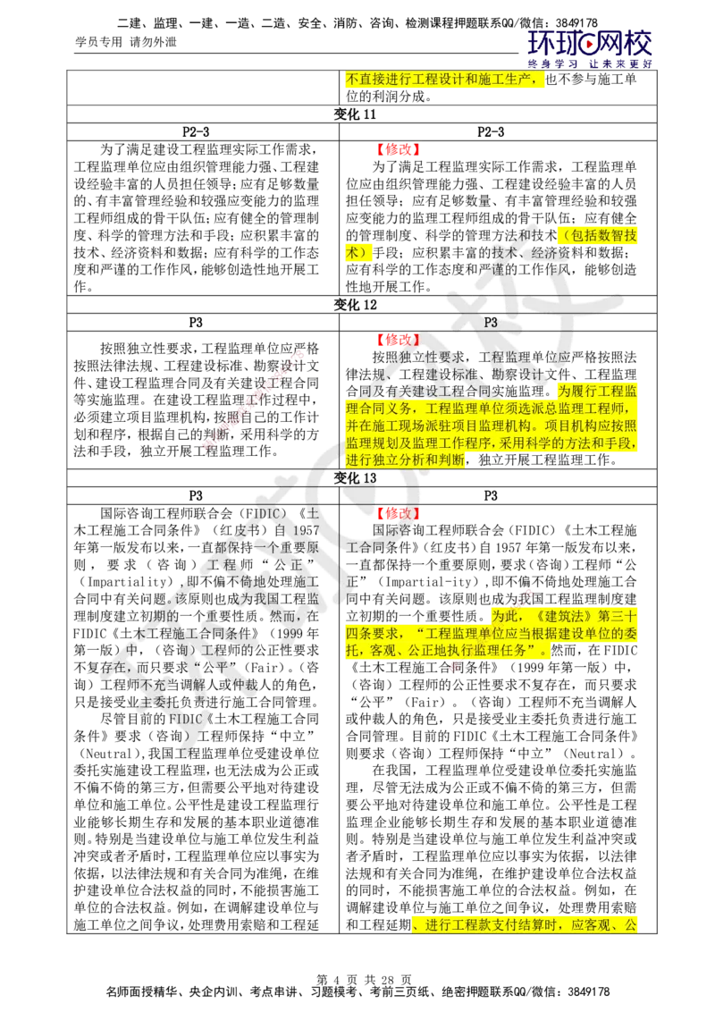 HQ-概论法规-教材变动解析_监理工程师_2025监理工程师_2025年监理工程师SVIP_2025年监理概论法规SVIP_01-精华文档✿电子教材✿历年真题_21-法规《教材变动解析》HQ