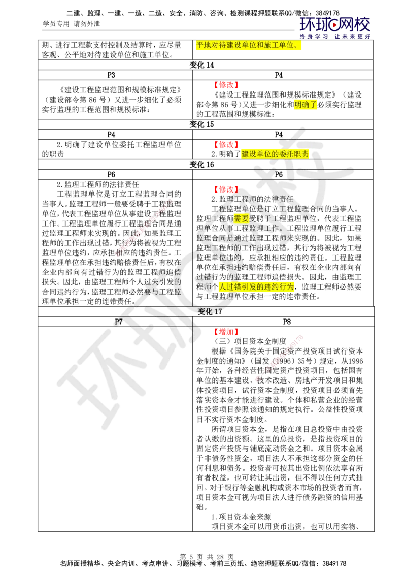 HQ-概论法规-教材变动解析_监理工程师_2025监理工程师_2025年监理工程师SVIP_2025年监理概论法规SVIP_01-精华文档✿电子教材✿历年真题_21-法规《教材变动解析》HQ