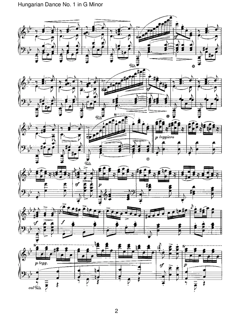 HungarianDanceNo.1inGMinor_一万首著名钢琴曲谱哈农贝多芬合集视频教学电子版高清无水印可打印_1古典钢琴知名音乐家谱_勃拉姆斯钢琴谱全集_IV.HungarianDancesforSoloPiano
