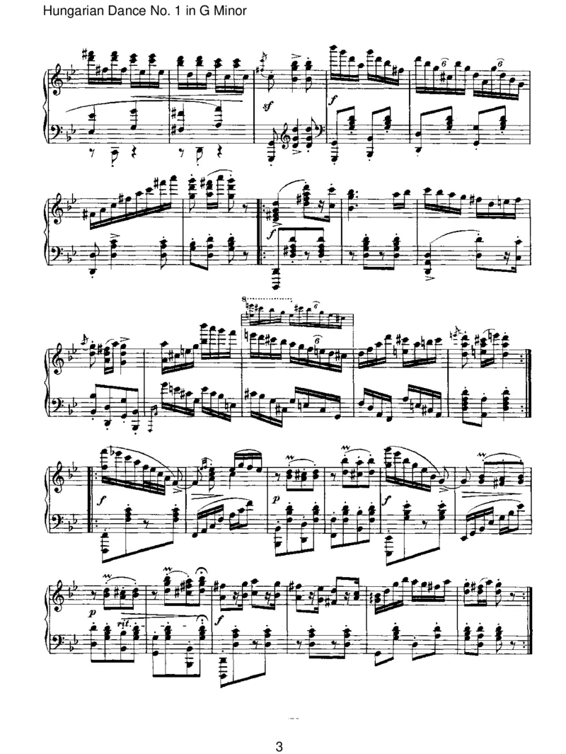 HungarianDanceNo.1inGMinor_一万首著名钢琴曲谱哈农贝多芬合集视频教学电子版高清无水印可打印_1古典钢琴知名音乐家谱_勃拉姆斯钢琴谱全集_IV.HungarianDancesforSoloPiano