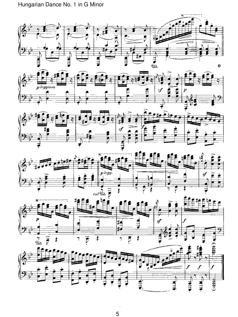 HungarianDanceNo.1inGMinor_一万首著名钢琴曲谱哈农贝多芬合集视频教学电子版高清无水印可打印_1古典钢琴知名音乐家谱_勃拉姆斯钢琴谱全集_IV.HungarianDancesforSoloPiano