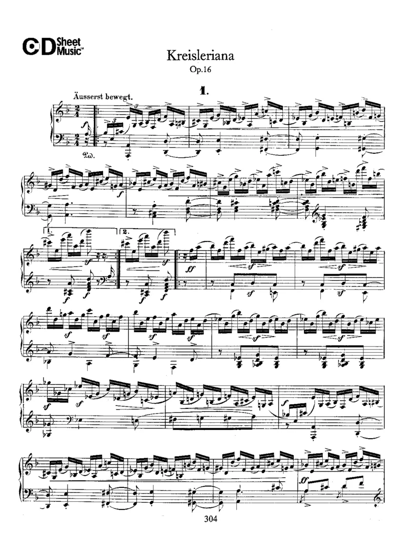 KreislerianaOp.16_一万首著名钢琴曲谱哈农贝多芬合集视频教学电子版高清无水印可打印_1古典钢琴知名音乐家谱_舒曼钢琴谱全集_WORKS