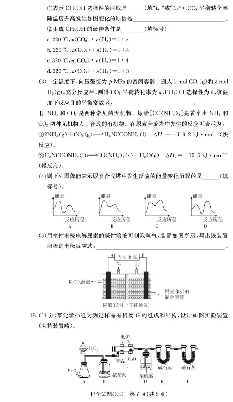 湖南省长沙市麓山国际实验学校2024-2025学年高二下学期第一次学情检测化学试卷（图片版，含答案）_2024-2025高二（7-7月题库）_2025年04月试卷(1)