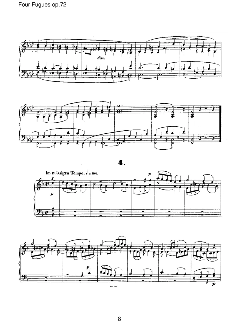 FourFuguesop.72_一万首著名钢琴曲谱哈农贝多芬合集视频教学电子版高清无水印可打印_1古典钢琴知名音乐家谱_舒曼钢琴谱全集_RobertSchumann罗伯特&middot;舒曼(1810-1856)