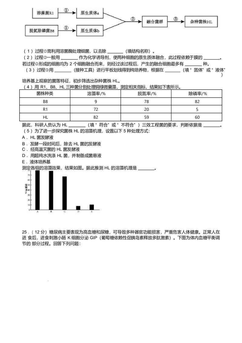 浙江省七彩阳光新高考研究联盟2024-2025学年高二下学期期中联考试题生物Word版含答案_2024-2025高二（7-7月题库）_2025年05月试卷