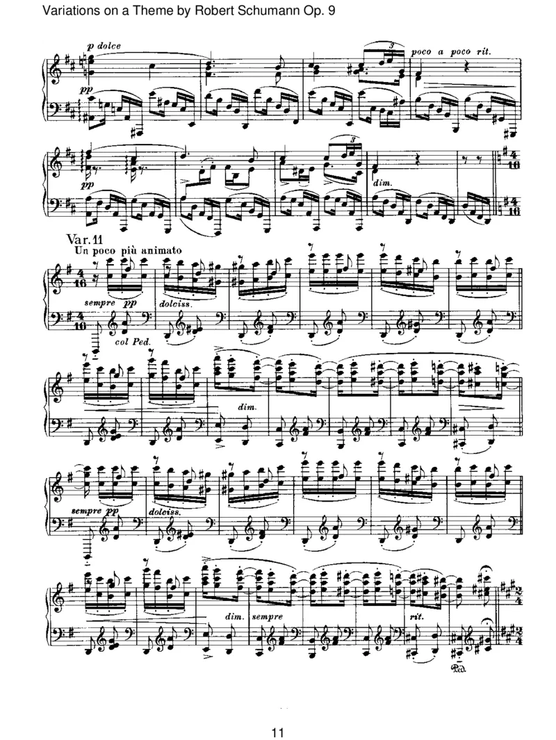 VariationsonaThemebyRobertSchumannOp.9_一万首著名钢琴曲谱哈农贝多芬合集视频教学电子版高清无水印可打印_1古典钢琴知名音乐家谱_勃拉姆斯钢琴谱全集_II.Variations