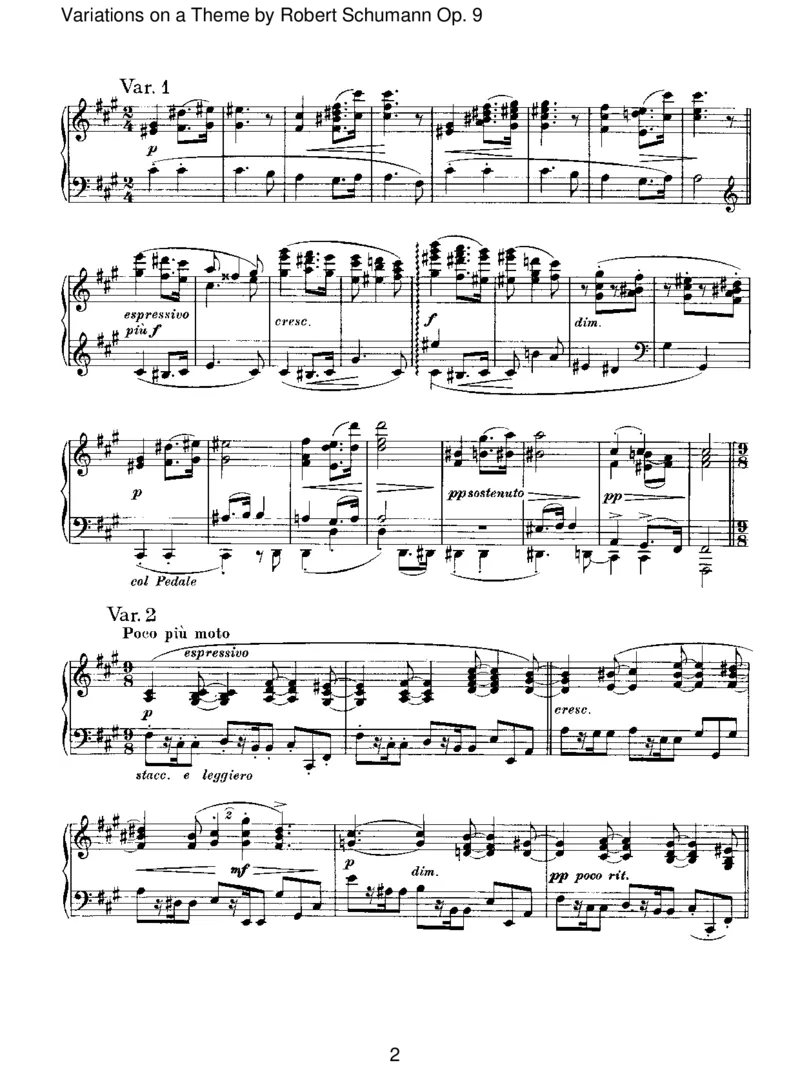 VariationsonaThemebyRobertSchumannOp.9_一万首著名钢琴曲谱哈农贝多芬合集视频教学电子版高清无水印可打印_1古典钢琴知名音乐家谱_勃拉姆斯钢琴谱全集_II.Variations