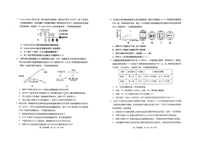 高三生物(1)_2023年11月_0211月合集_2024届山东省青岛市四区统考高三上学期期中_山东省青岛市四区统考2024届高三上学期期中生物