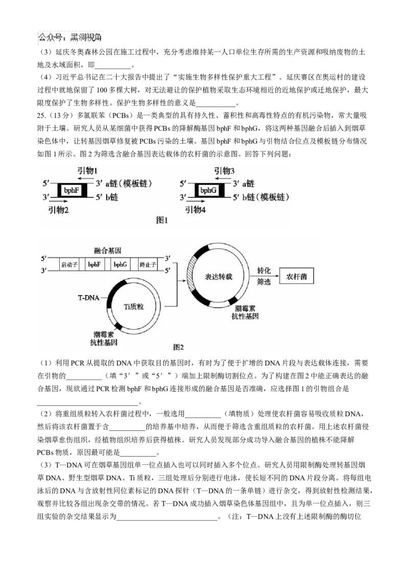 山东省德州市2024-2025学年高三上学期开学考试生物试题（含答案）_2024-2025高三（6-6月题库）_2024年09月试卷_0904山东省德州市2025届高三上学期开学考(优高联考)