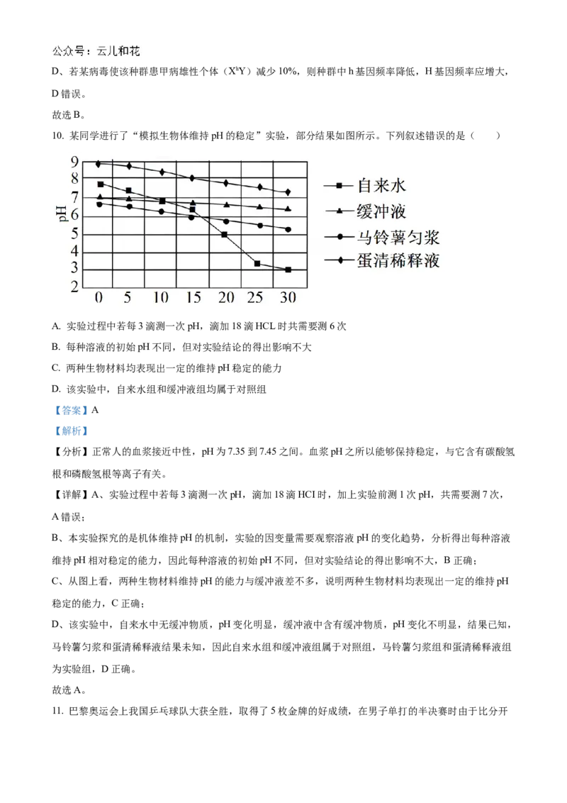 海南省海南中学2024-2025学年高二上学期11月期中考试生物Word版含解析_2024-2025高二（7-7月题库）_2024年11月试卷_1118海南省海南中学2024-2025学年高二上学期11月期中考试