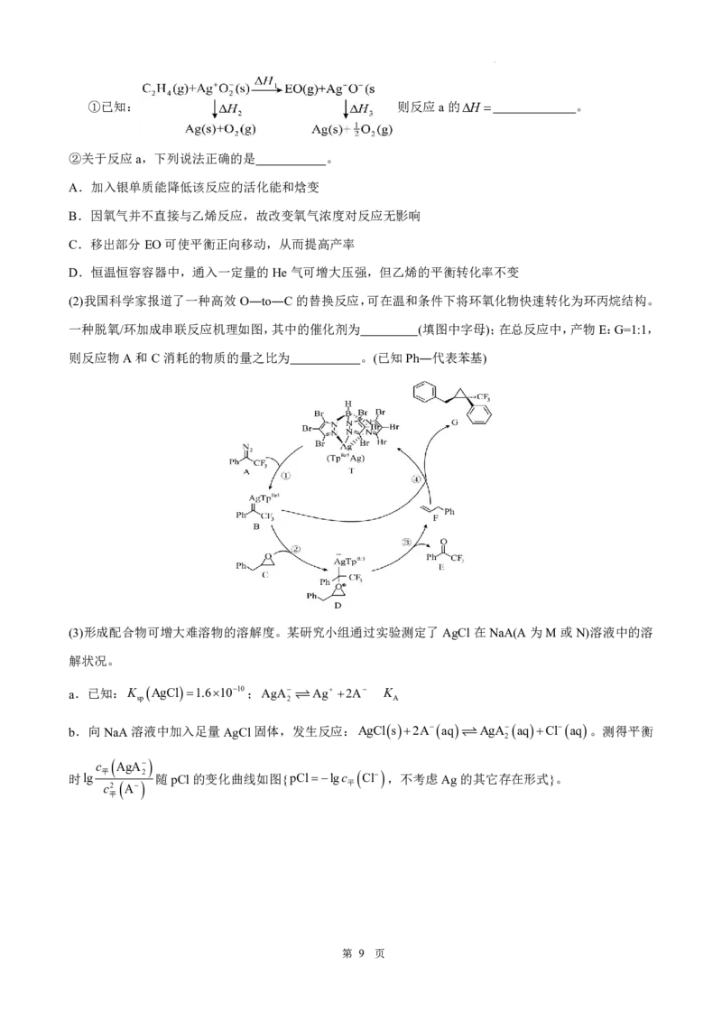 化学-广东省东莞市东莞外国语学校2025届高三上学期10月月考_2024-2025高三（6-6月题库）_2024年10月试卷_1021广东省东莞市东莞外国语学校2025届高三上学期10月月考