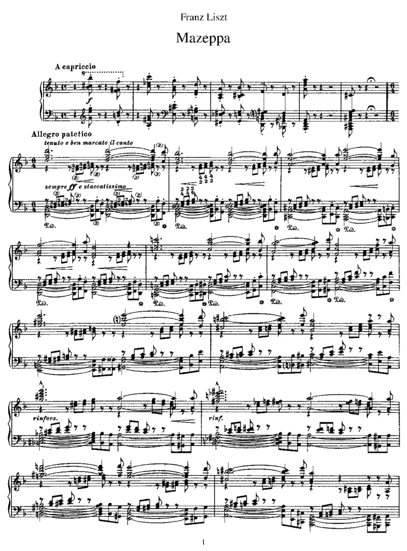 Mazeppa_一万首著名钢琴曲谱哈农贝多芬合集视频教学电子版高清无水印可打印_1古典钢琴知名音乐家谱_李斯特钢琴谱全集_其他作品