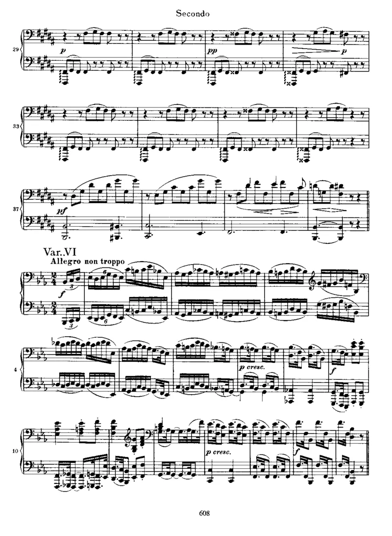 VariationsonaThemebySchumann,Op23(4Hands)_一万首著名钢琴曲谱哈农贝多芬合集视频教学电子版高清无水印可打印_1古典钢琴知名音乐家谱_勃拉姆斯钢琴谱全集_四手联弹