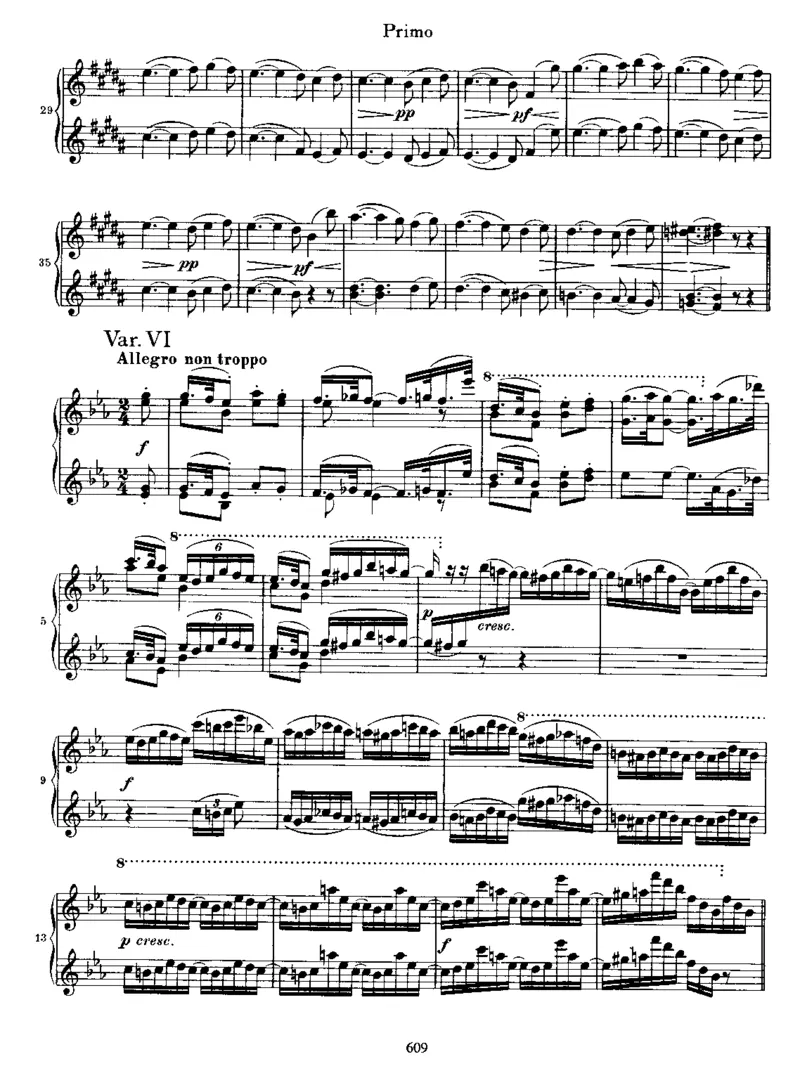 VariationsonaThemebySchumann,Op23(4Hands)_一万首著名钢琴曲谱哈农贝多芬合集视频教学电子版高清无水印可打印_1古典钢琴知名音乐家谱_勃拉姆斯钢琴谱全集_四手联弹