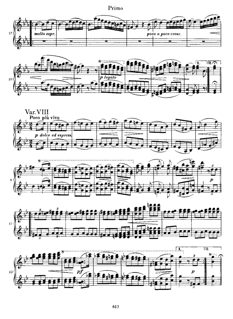 VariationsonaThemebySchumann,Op23(4Hands)_一万首著名钢琴曲谱哈农贝多芬合集视频教学电子版高清无水印可打印_1古典钢琴知名音乐家谱_勃拉姆斯钢琴谱全集_四手联弹