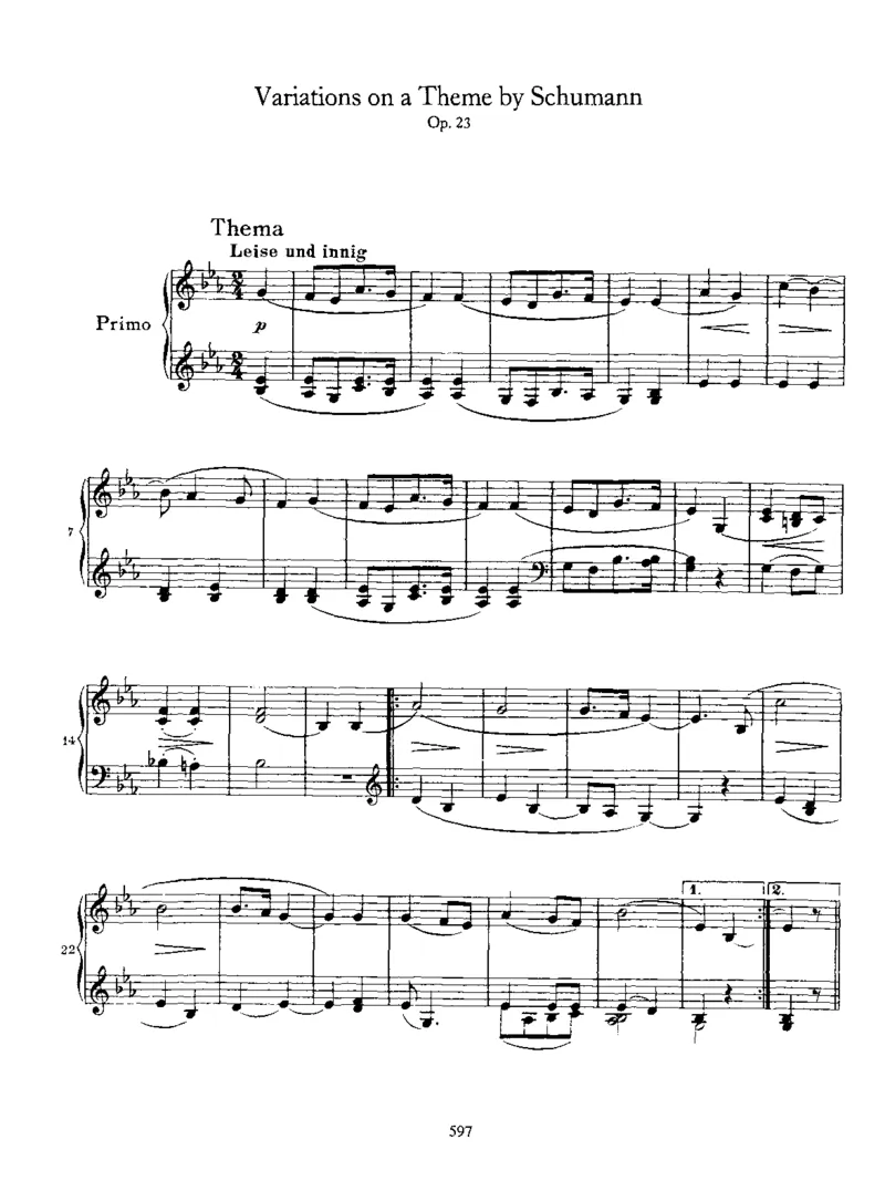 VariationsonaThemebySchumann,Op23(4Hands)_一万首著名钢琴曲谱哈农贝多芬合集视频教学电子版高清无水印可打印_1古典钢琴知名音乐家谱_勃拉姆斯钢琴谱全集_四手联弹
