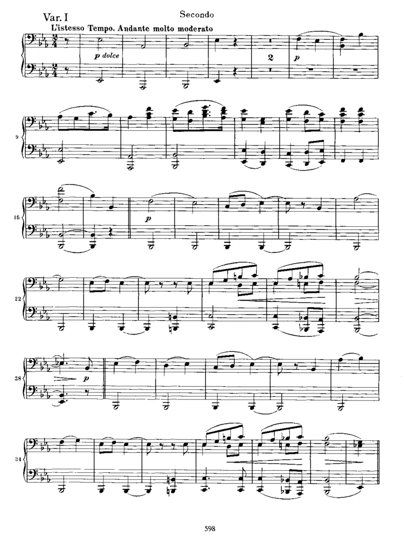 VariationsonaThemebySchumann,Op23(4Hands)_一万首著名钢琴曲谱哈农贝多芬合集视频教学电子版高清无水印可打印_1古典钢琴知名音乐家谱_勃拉姆斯钢琴谱全集_四手联弹