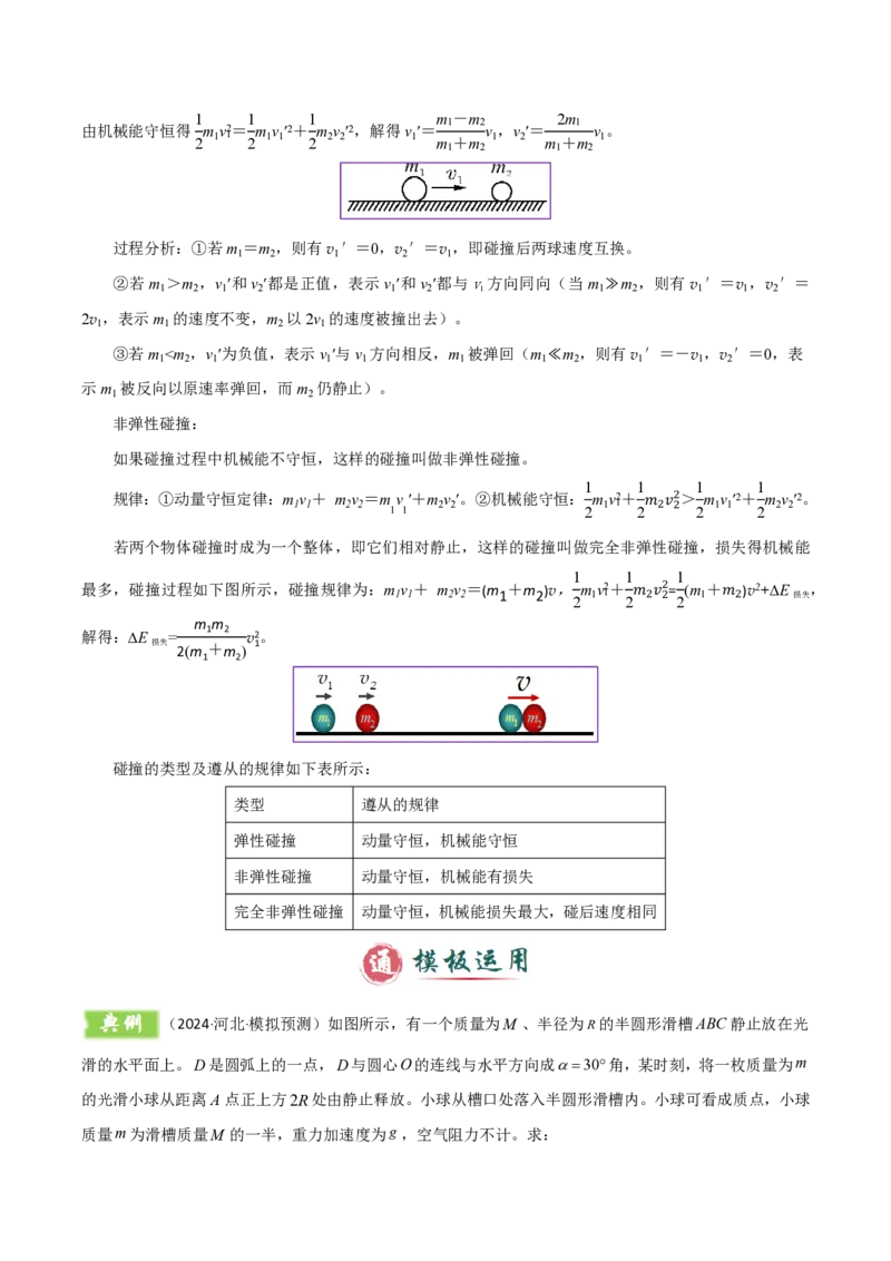 模板08动量定理和动量守恒定律（三大题型）（解析版）_2024-2025高三（6-6月题库）_2025年01月试卷_01012025年高考物理答题技巧与模板构建