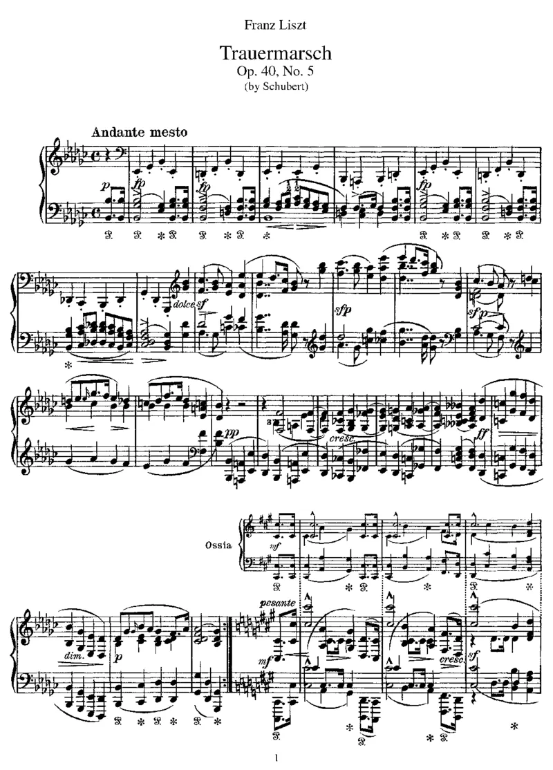Trauermarsch(Schubert)_一万首著名钢琴曲谱哈农贝多芬合集视频教学电子版高清无水印可打印_1古典钢琴知名音乐家谱_李斯特钢琴谱全集_改编舒伯特