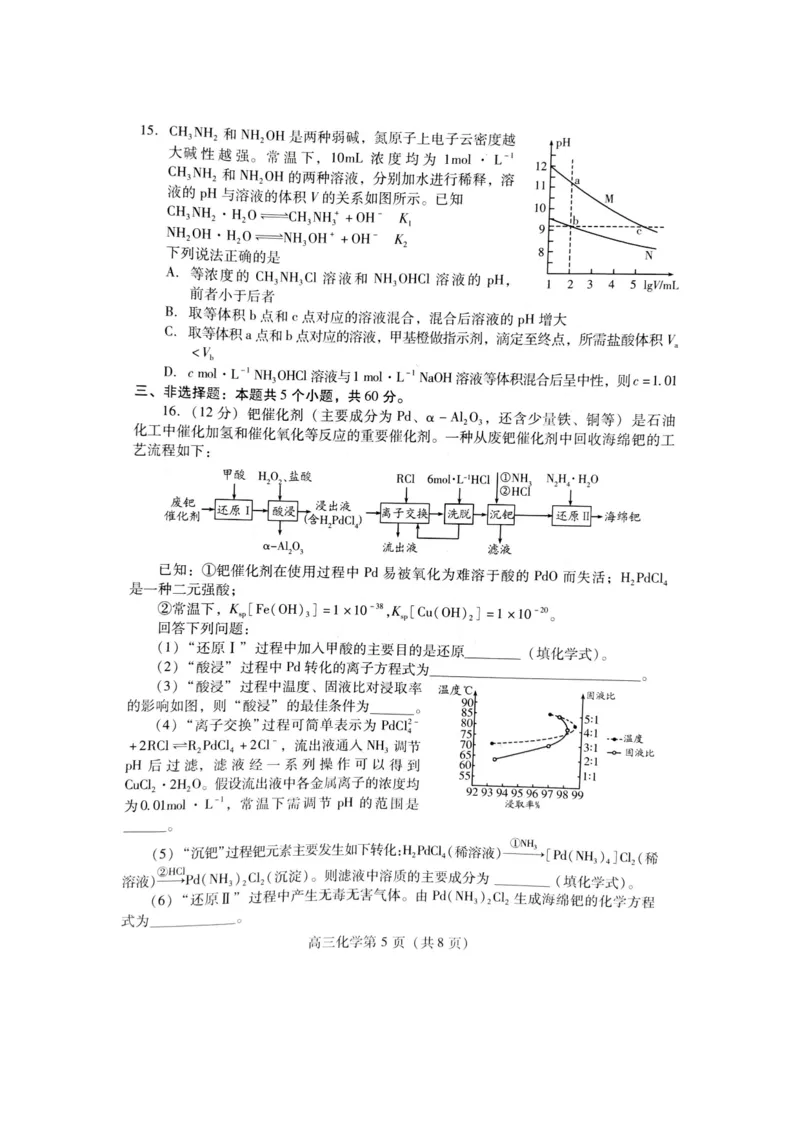山东省潍坊市2024届高三上学期期中考试化学(1)_2023年11月_01每日更新_23号_2024届山东省潍坊市高三上学期期中考试