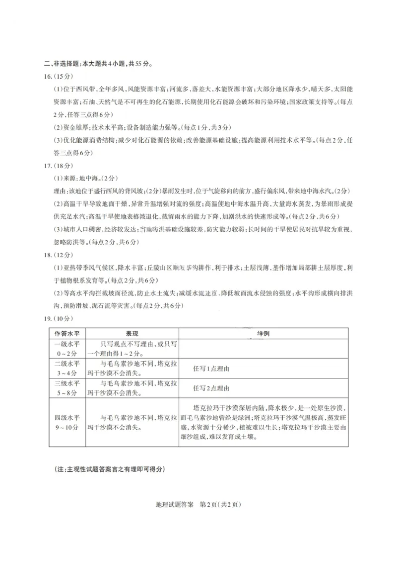 山西省启航卷2025届高考考前适应性测试-地理试题+答案_2024-2025高三（6-6月题库）_2025年02月试卷_0222山西省启航卷2025届高考考前适应性测试（2.19-2.20）（含日语）