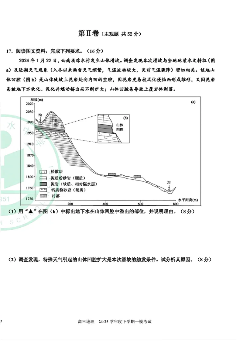 地理-河北衡水中学2024-2025学年高三下学期一模(1)_2024-2025高三（6-6月题库）_2025年05月试卷_0505河北衡水中学2024-2025学年高三下学期一模