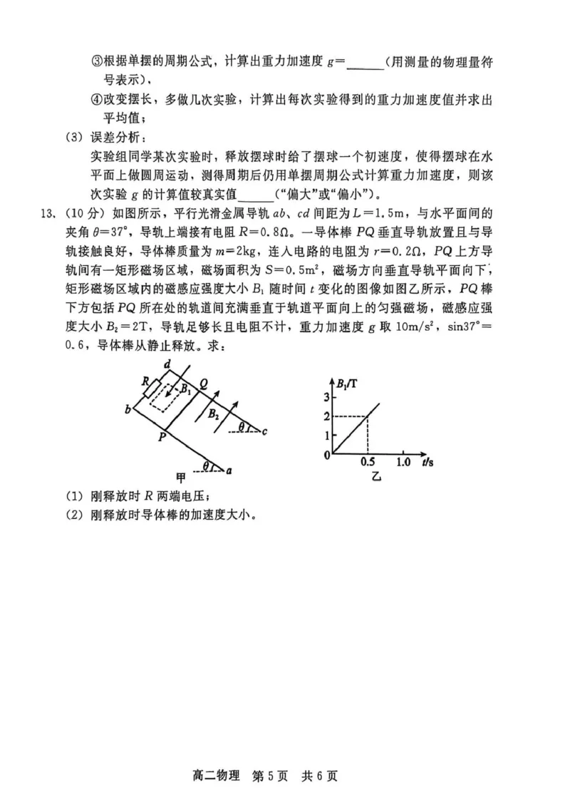 河北省邯郸市NT20名校联合体2025-2026学年高二上学期1月质检物理试卷（PDF版，含解析）_2024-2025高二（7-7月题库）_2026年1月高二