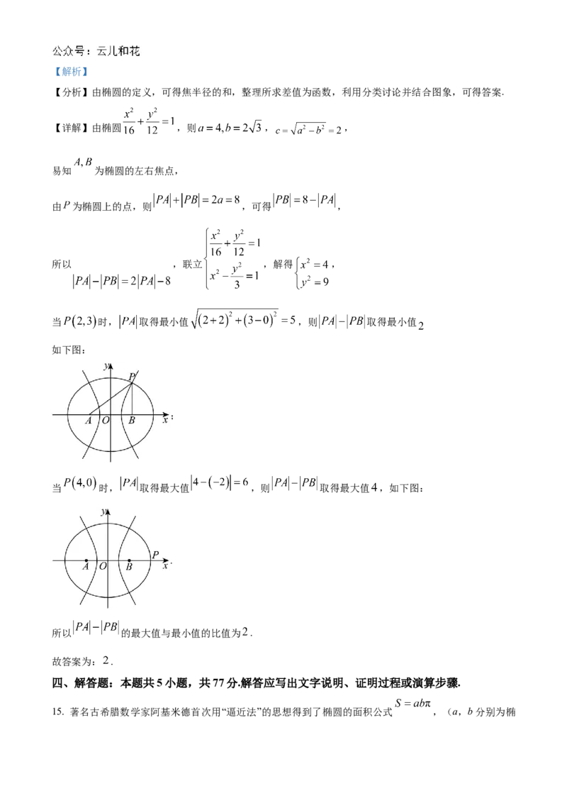山东省菏泽市2024-2025学年高二上学期期中考试数学（A卷）Word版含解析_2024-2025高二（7-7月题库）_2024年11月试卷_1128山东省菏泽市2024-2025学年高二上学期期中考试