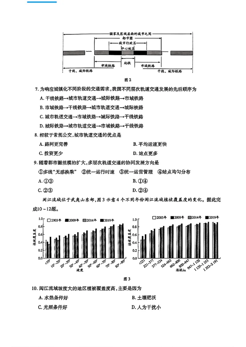 天一小高考2025届高三第二次考试地理+答案_2024-2025高三（6-6月题库）_2024年12月试卷_1226河南省天一小高考2025届高三第二次考试（全科）