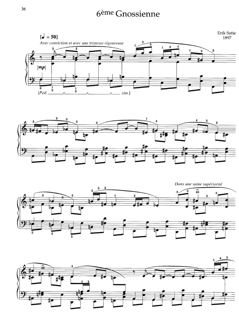 EricSatie-SixGnossiennes_一万首著名钢琴曲谱哈农贝多芬合集视频教学电子版高清无水印可打印_1古典钢琴知名音乐家谱_萨蒂钢琴谱全集