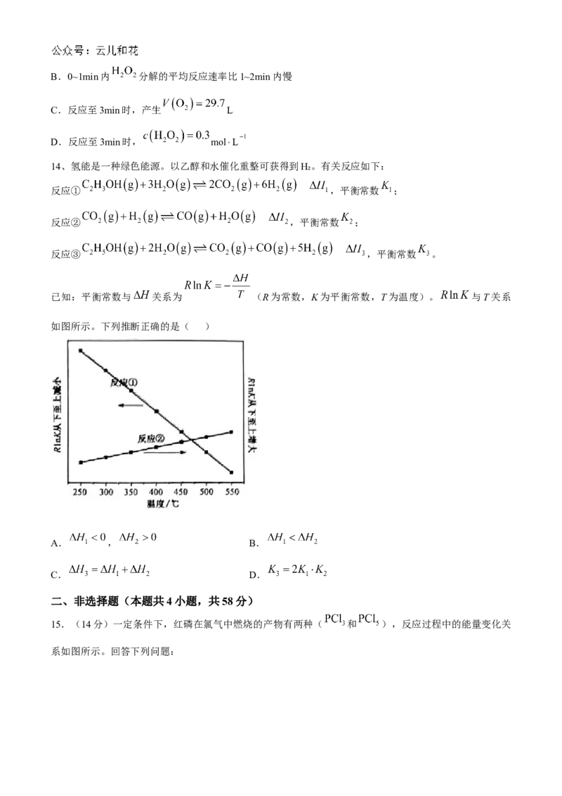河北省沧州市八县联考2024-2025学年高二上学期10月期中考试化学Word版含解析_2024-2025高二（7-7月题库）_2024年11月试卷_1104河北省沧州市八县联考2024-2025学年高二上学期10月期中考试