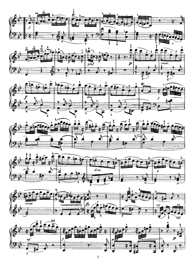 PianoSonataNo18inBb_NoRestriction_一万首著名钢琴曲谱哈农贝多芬合集视频教学电子版高清无水印可打印_1古典钢琴知名音乐家谱_海顿钢琴谱全集_奏鸣曲