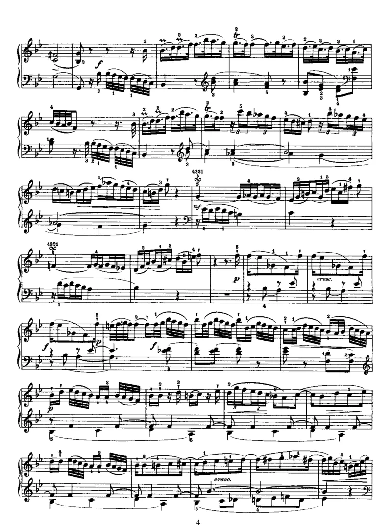 PianoSonataNo18inBb_NoRestriction_一万首著名钢琴曲谱哈农贝多芬合集视频教学电子版高清无水印可打印_1古典钢琴知名音乐家谱_海顿钢琴谱全集_奏鸣曲