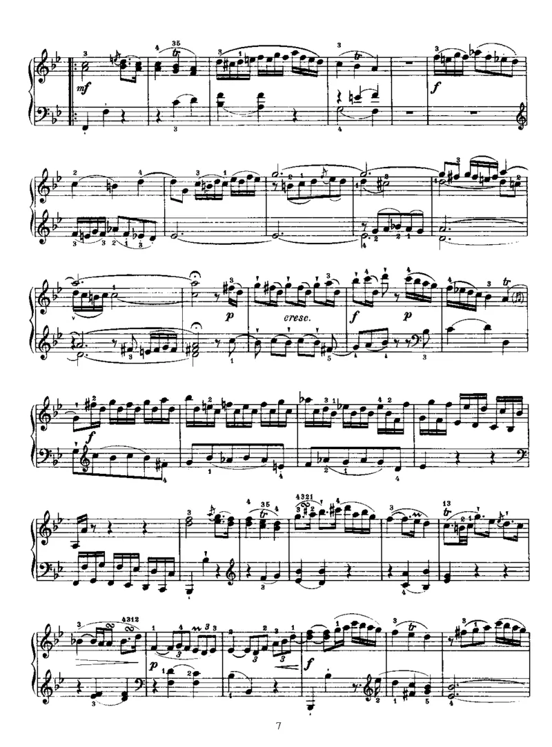 PianoSonataNo18inBb_NoRestriction_一万首著名钢琴曲谱哈农贝多芬合集视频教学电子版高清无水印可打印_1古典钢琴知名音乐家谱_海顿钢琴谱全集_奏鸣曲