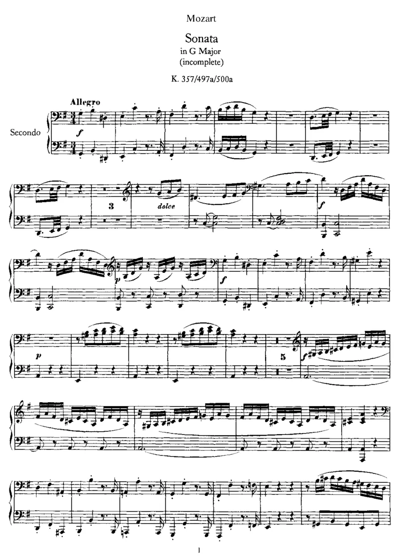 SonatainG,K357(incomplete)(4Hands)_一万首著名钢琴曲谱哈农贝多芬合集视频教学电子版高清无水印可打印_1古典钢琴知名音乐家谱_莫扎特钢琴谱全集_0312095926_四手联弹