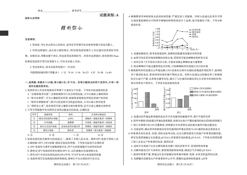 理综A卷2024年省际名校联考三（押题卷）_2024年5月_01按日期_30号_2024届山西省高三下学期省际名校联考三（押题卷）