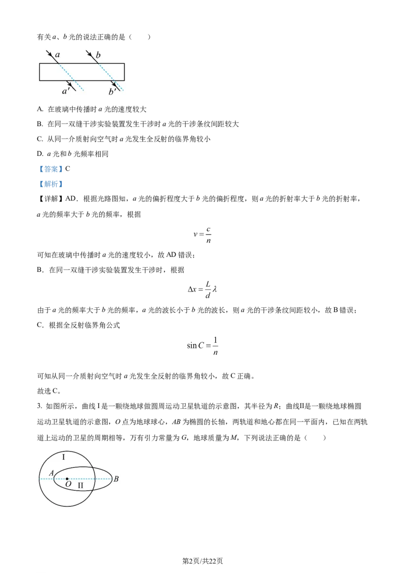 精品解析：黑龙江省&ldquo;六校联盟&rdquo;2023-2024学年高三下学期联合性适应测试物理试题（解析版）_2024年2月_01每日更新_22号_2024届黑龙江省六校联盟高三下学期联合性适应测试