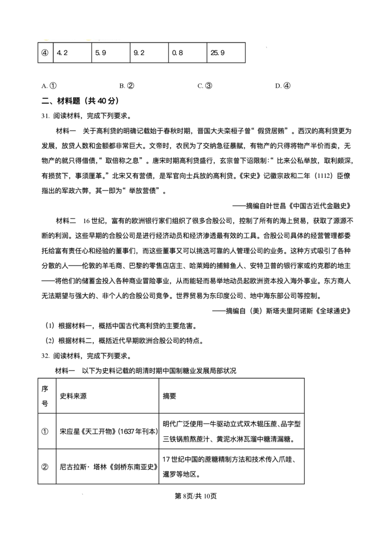 河北省保定市部分高中2025-2026学年高二上学期12月考试历史试题含答案_2024-2025高二（7-7月题库）_2026年1月高二_260113河北省保定市部分高中2025-2026学年高二上学期12月月考（全）