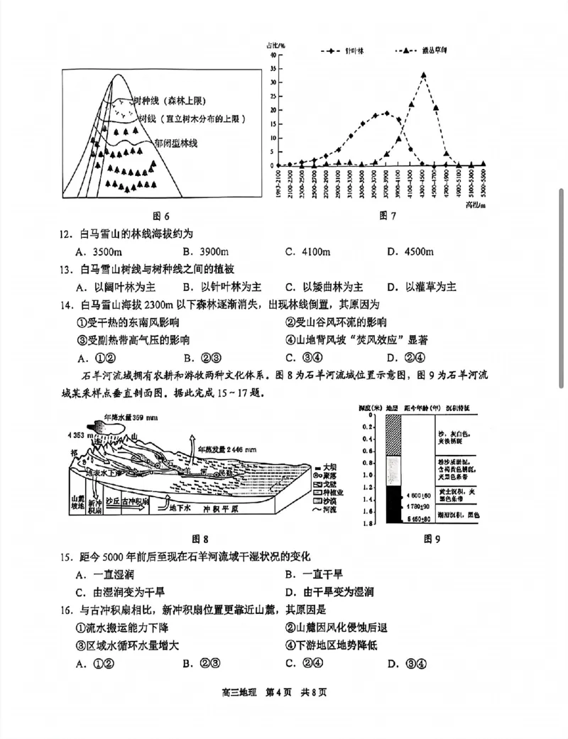 地理试卷_2024-2025高三（6-6月题库）_2024年11月试卷_1116江苏省苏州市2024-2025学年高三上学期11月期中调研（全科）_江苏省苏州市2024-2025学年高三上学期11月期中调研地理