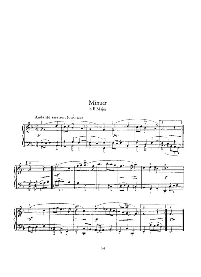 MinuetinF_一万首著名钢琴曲谱哈农贝多芬合集视频教学电子版高清无水印可打印_1古典钢琴知名音乐家谱_巴赫钢琴谱全集_其他