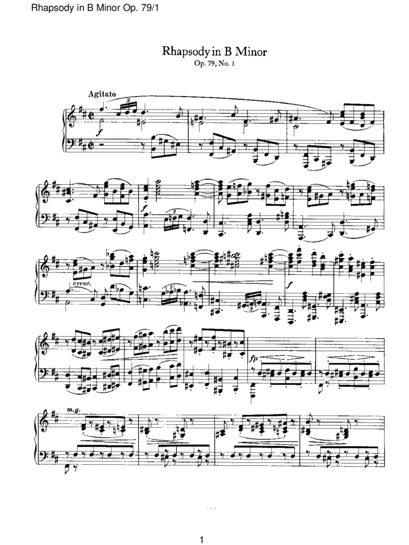RhapsodyinBMinorOp.79_1_一万首著名钢琴曲谱哈农贝多芬合集视频教学电子版高清无水印可打印_1古典钢琴知名音乐家谱_勃拉姆斯钢琴谱全集_III.ShorterWorks