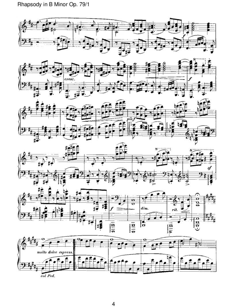 RhapsodyinBMinorOp.79_1_一万首著名钢琴曲谱哈农贝多芬合集视频教学电子版高清无水印可打印_1古典钢琴知名音乐家谱_勃拉姆斯钢琴谱全集_III.ShorterWorks