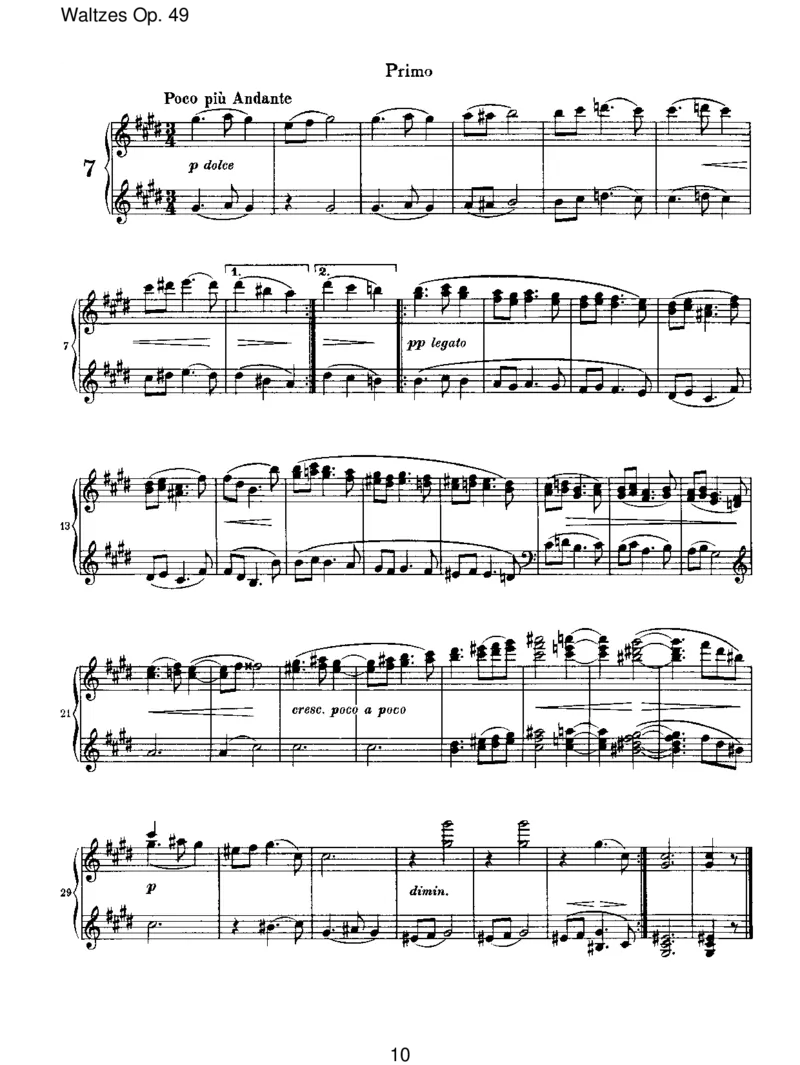 WaltzesOp.39_一万首著名钢琴曲谱哈农贝多芬合集视频教学电子版高清无水印可打印_1古典钢琴知名音乐家谱_勃拉姆斯钢琴谱全集_VI.PianoWorksforFourHands