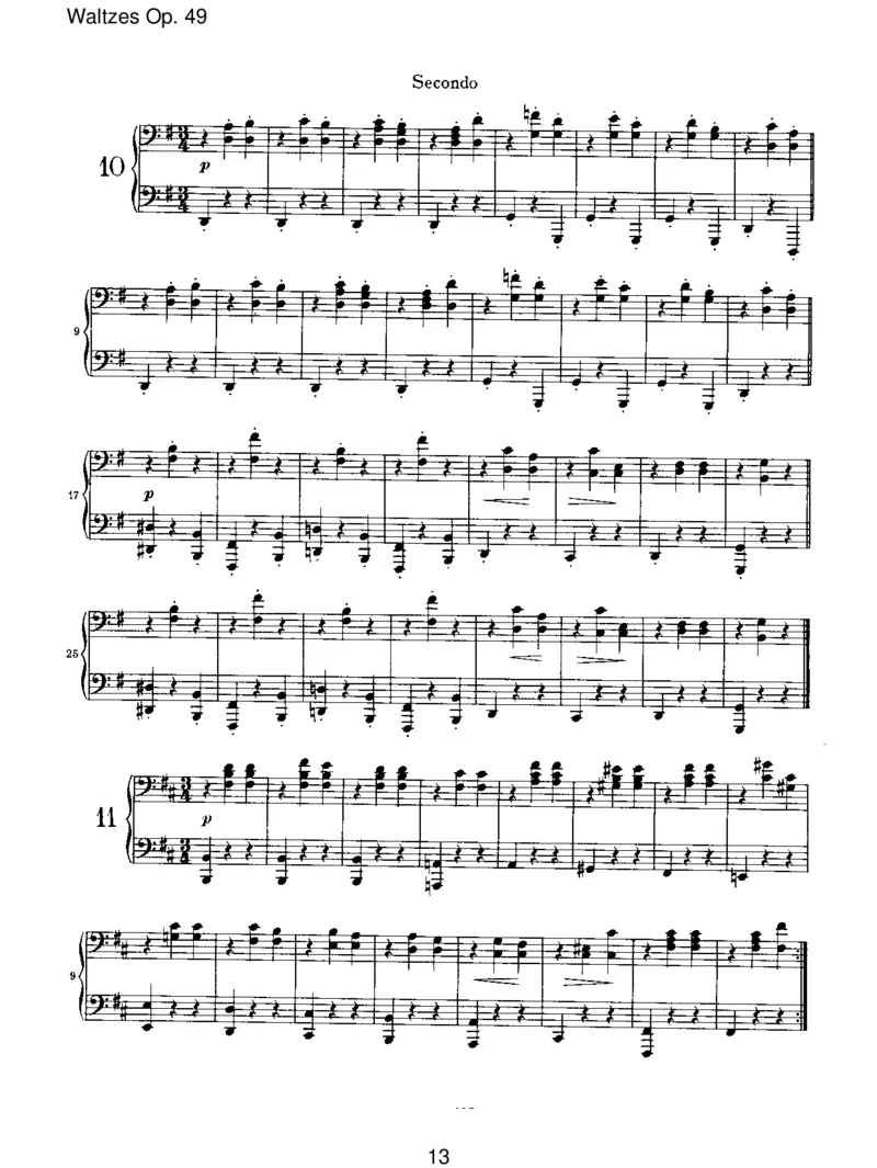 WaltzesOp.39_一万首著名钢琴曲谱哈农贝多芬合集视频教学电子版高清无水印可打印_1古典钢琴知名音乐家谱_勃拉姆斯钢琴谱全集_VI.PianoWorksforFourHands