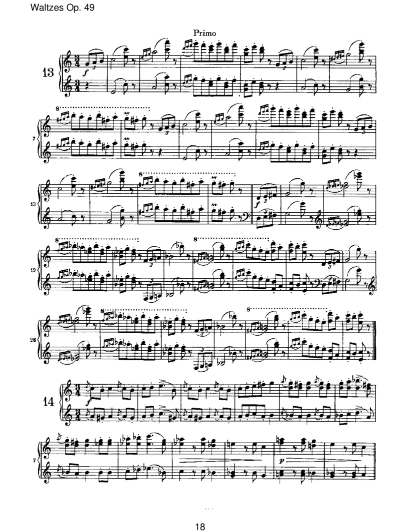 WaltzesOp.39_一万首著名钢琴曲谱哈农贝多芬合集视频教学电子版高清无水印可打印_1古典钢琴知名音乐家谱_勃拉姆斯钢琴谱全集_VI.PianoWorksforFourHands