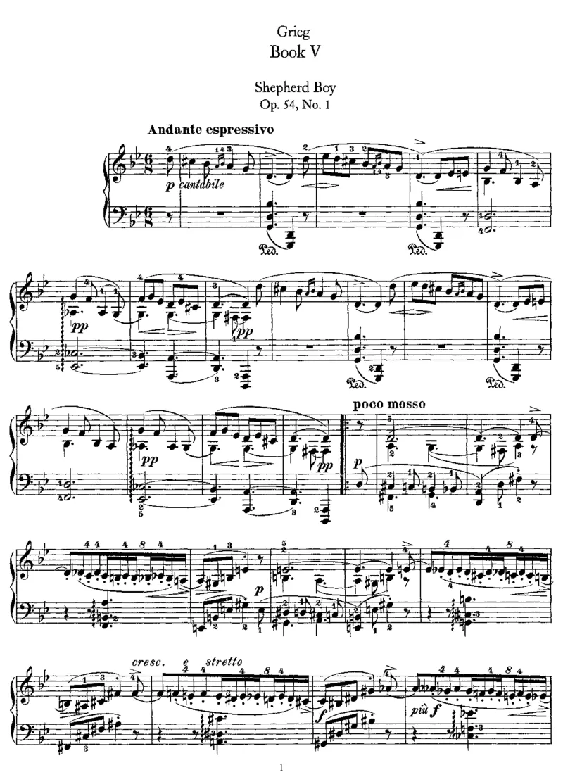 LyricPieces,Op54_一万首著名钢琴曲谱哈农贝多芬合集视频教学电子版高清无水印可打印_1古典钢琴知名音乐家谱_格里格钢琴谱全集_LyricPieces