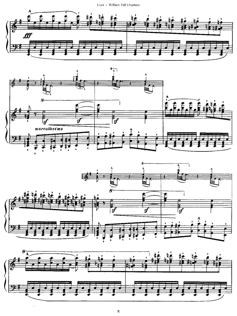 Liszt-Rossini-WilliamTellOverture（《威廉退尔》序曲）_一万首著名钢琴曲谱哈农贝多芬合集视频教学电子版高清无水印可打印_1古典钢琴知名音乐家谱_超高难度钢琴谱